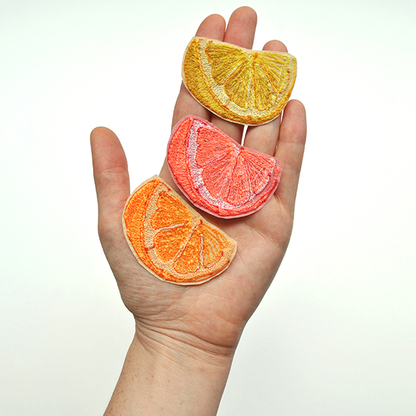 Iron-On Citrus Fruit Patch