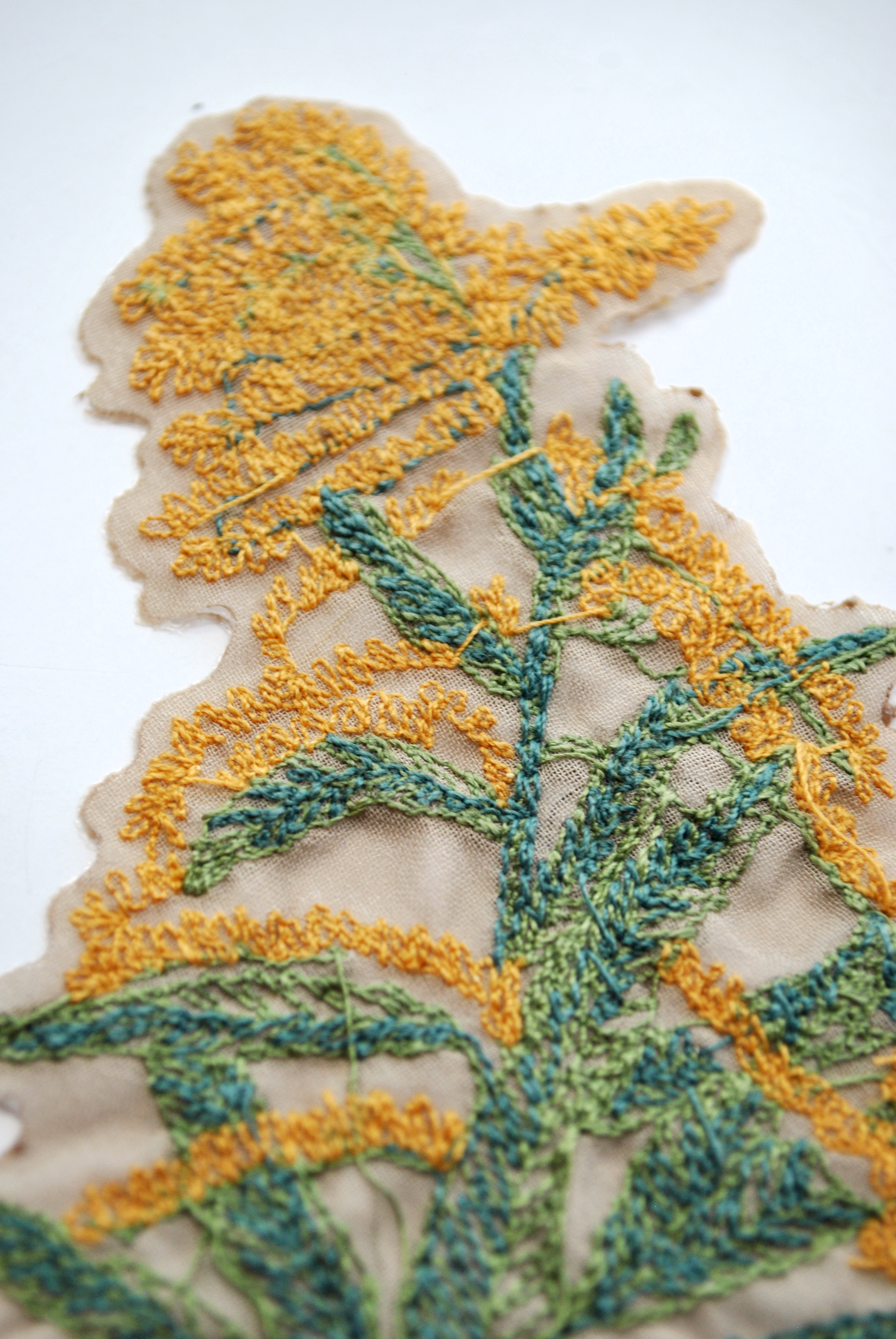 Iron On Canadian Goldenrod Embroidered Patch